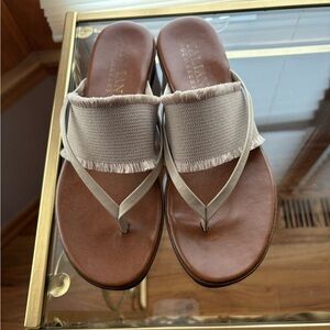 Italian Shoemakers Beige and Brown Sandals